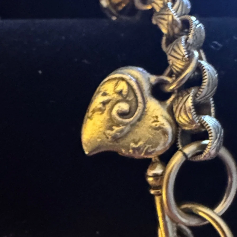 Vintage Gold Tone Amber Charm Bracelet - Picture 7 of 11